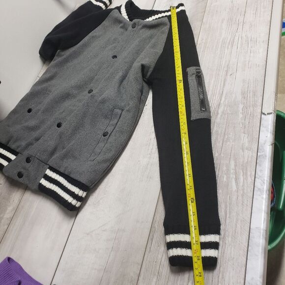 XRAY Jeans Varsity Jacket Mens Snap Button Up Fleece Colorblock Small Old School - Picture 3 of 15